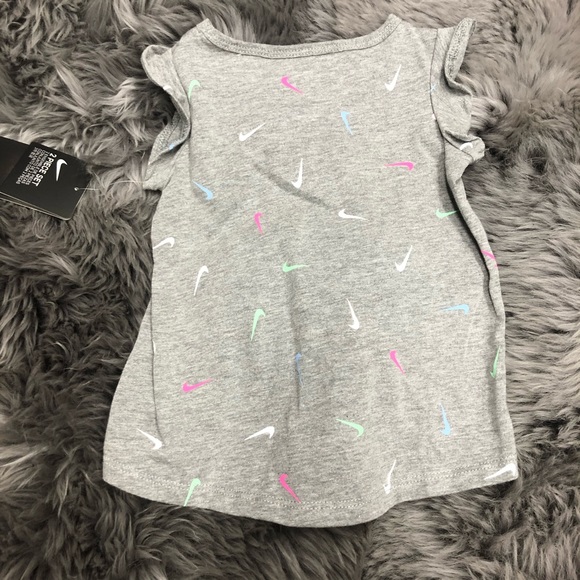 Nike Girl's Tank Top | | Size 12M | Nike Swoosh Design | Multicoloured - Picture 2 of 2